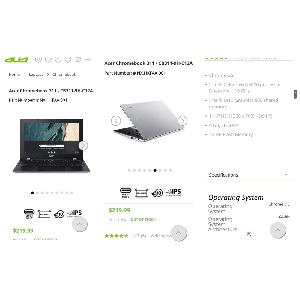 Acer Chromebook cb311-9h-c12a laptop - Picture 8 of 8